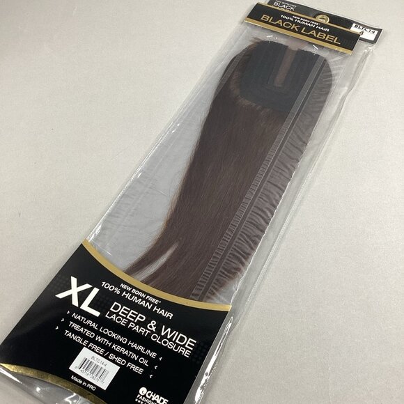 14” Straight #4 Dark Brown XL Lace Closure Unprocessed Human Hair - Picture 5 of 5